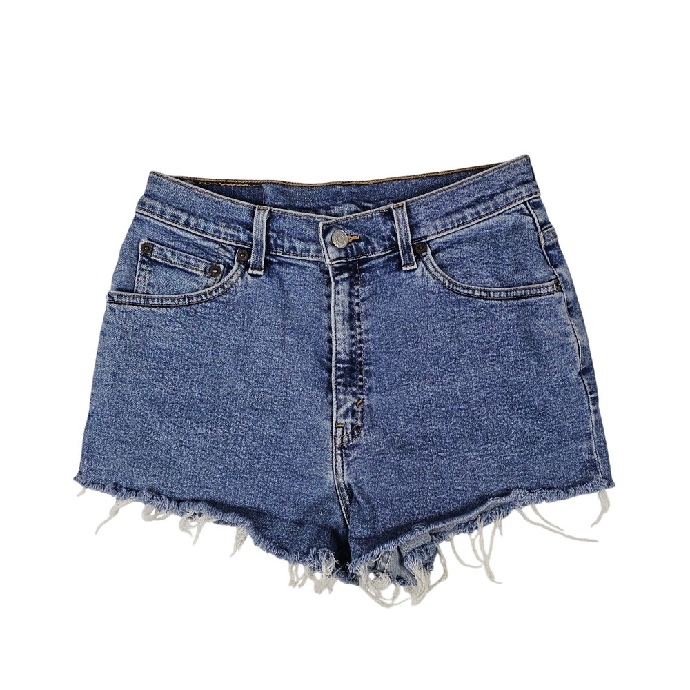 Vintage Levi's 551 Cut Off Shorts Womens 8 Relaxed Light Cotton‎ Denim
